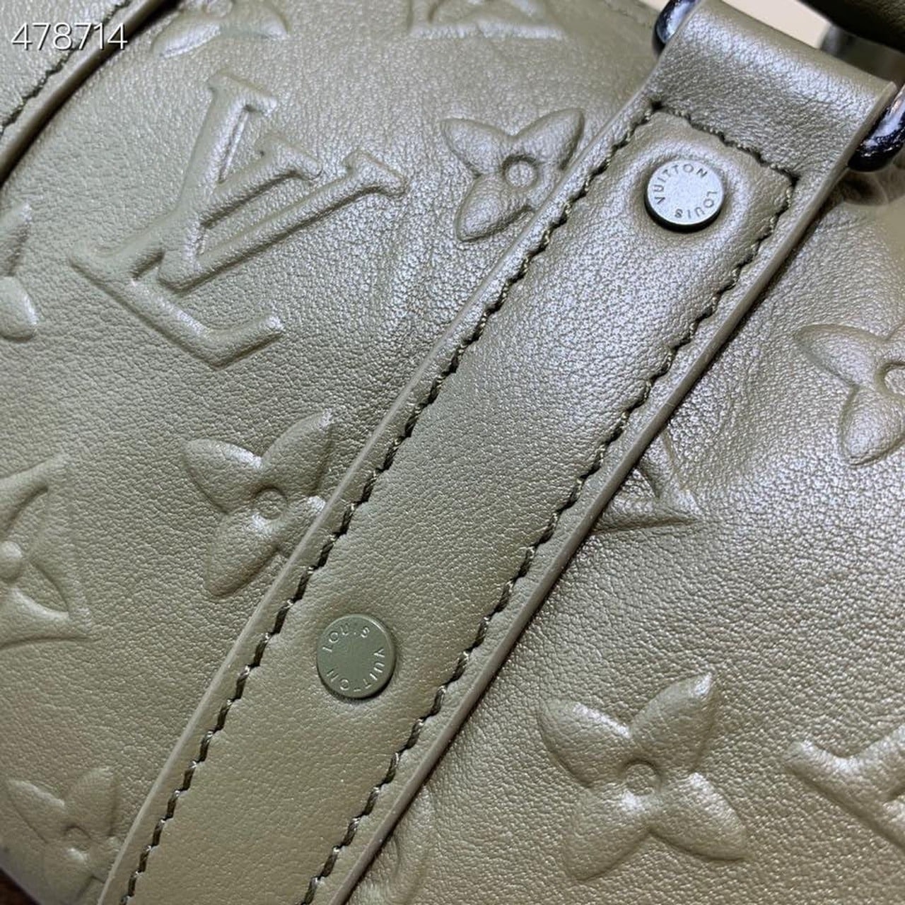 1:1 Replica Louis Vuitton LV Keepall XS Monogram Seal Khaki Unique Bag For Men M57961 - 8.3in/21cm - Image 2