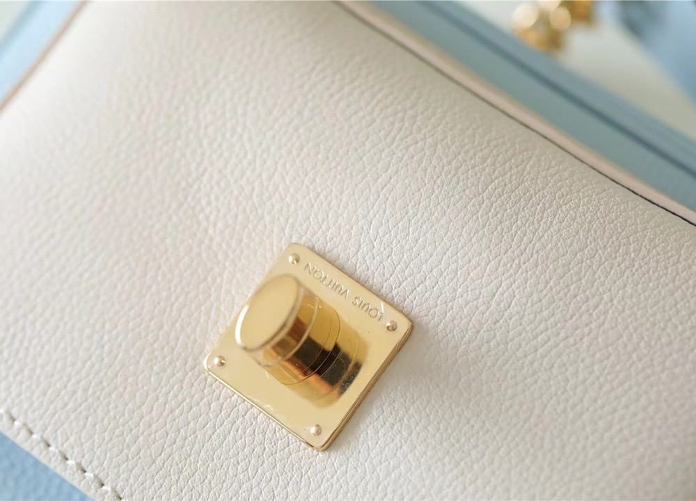 1:1 Replica Louis Vuitton LV Lockme Tender Light Blue Luxury Bag For Women -  7.5in/19cm