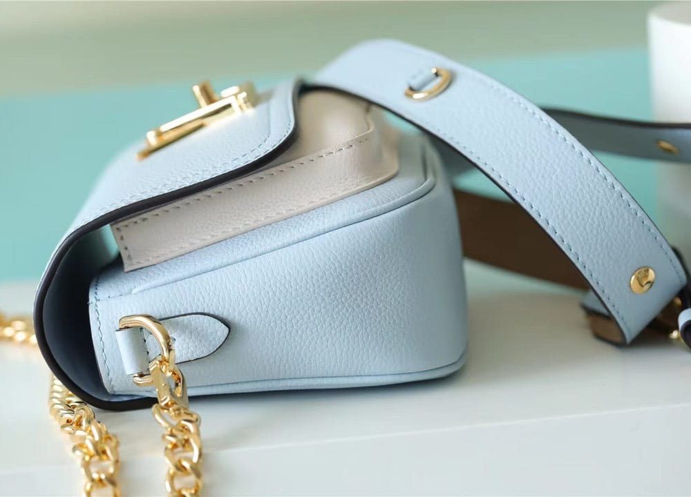 1:1 Replica Louis Vuitton LV Lockme Tender Light Blue Luxury Bag For Women -  7.5in/19cm