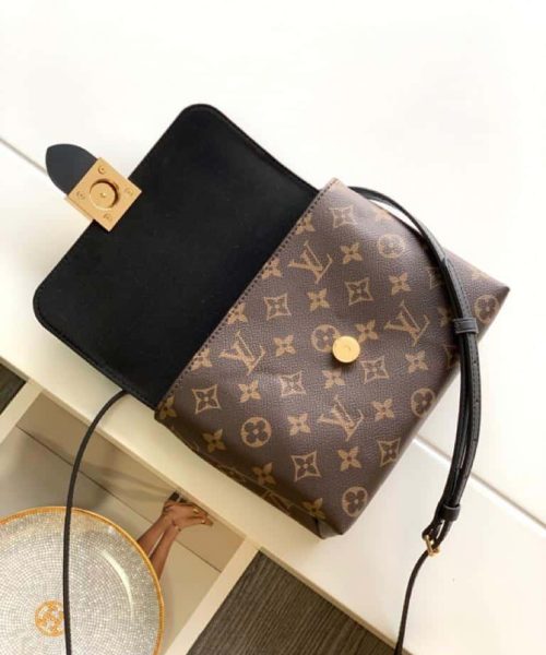 1:1 Replica Louis Vuitton LV Locky BB Monogram Canvas Black Luxury Bag For Women M44141 -  7.9in/20cm