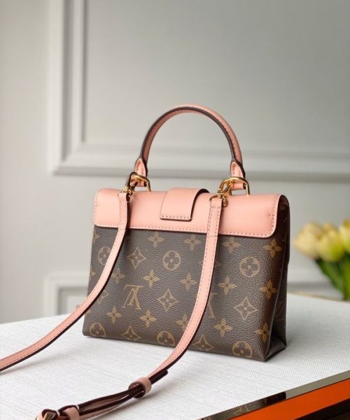 1:1 Replica Louis Vuitton LV Locky BB Monogram Canvas Rose Poudre Pink Luxury Bag  For Women M44080 -  7.9in/20cm