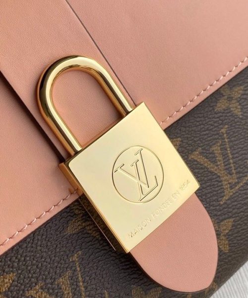 1:1 Replica Louis Vuitton LV Locky BB Monogram Canvas Rose Poudre Pink Luxury Bag  For Women M44080 -  7.9in/20cm