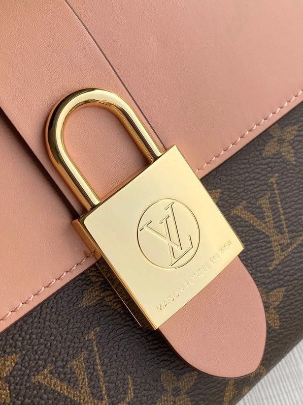 1:1 Replica Louis Vuitton LV Locky BB Monogram Canvas Rose Poudre Pink Luxury Bag For Women M44080 - 7.9in/20cm - Image 4