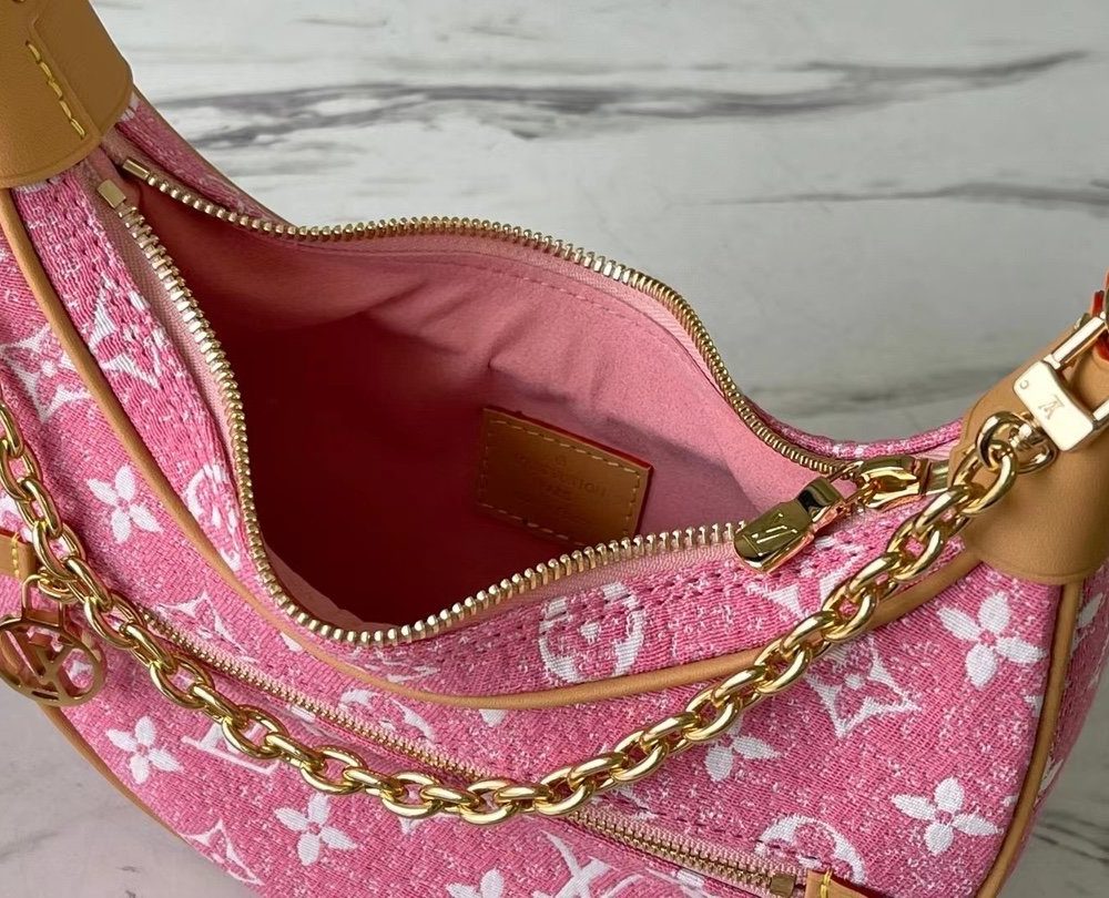 1:1 Replica Louis Vuitton LV Loop Since 1854 Jacquard Pink Luxury Bag For Wonmen M81166 - 9.1in/23cm