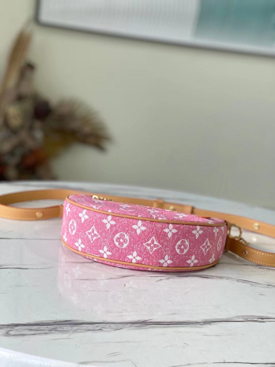 1:1 Replica Louis Vuitton LV Loop Since 1854 Jacquard Pink Luxury Bag For Wonmen M81166 - 9.1in/23cm - Image 6