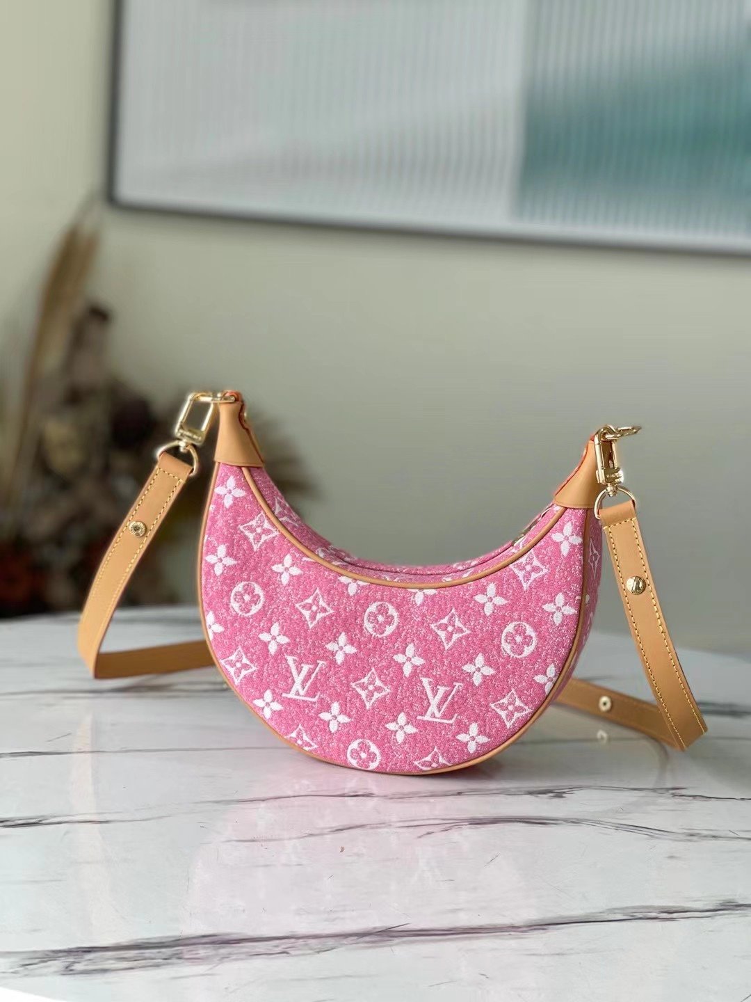 1:1 Replica Louis Vuitton LV Loop Since 1854 Jacquard Pink Luxury Bag For Wonmen M81166 - 9.1in/23cm - Image 7