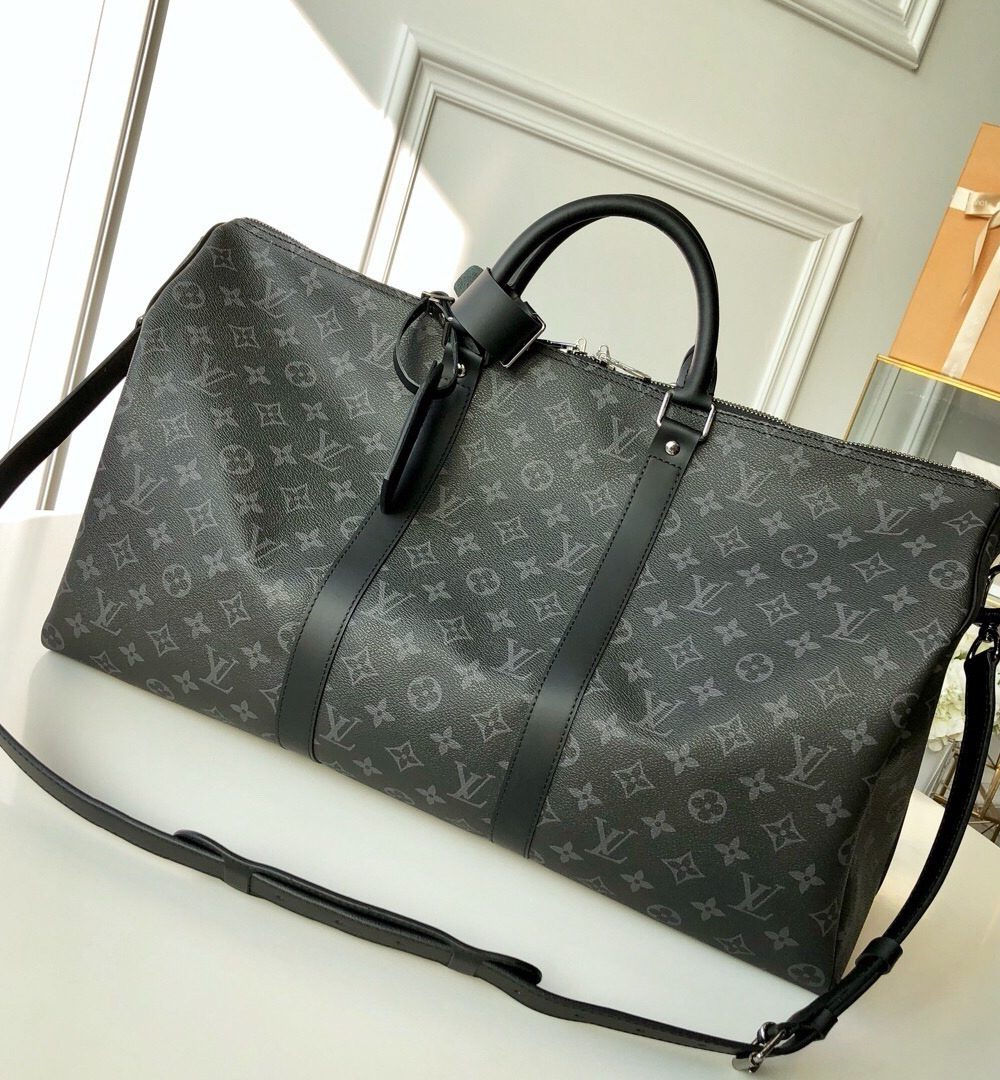 1:1 Replica Louis Vuitton LV Luggage Bag Monogram Black Unique Bag Unisex - 50cm