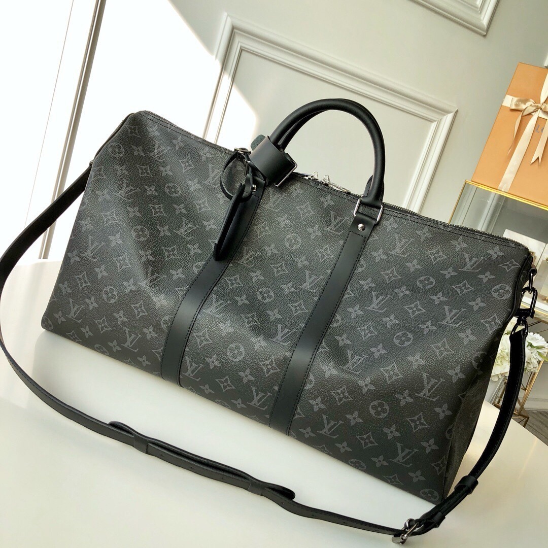 1:1 Replica Louis Vuitton LV Luggage Bag Monogram Black Unique Bag Unisex - 50cm - Image 4