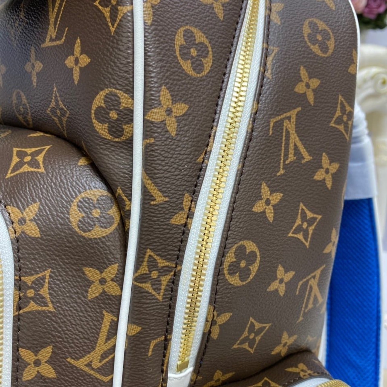 1:1 Replica Louis Vuitton LV LV x NBA New Backpack Monogram Canvas By Virgil Abloh Unique Bag For Men M45581 - 15.7in/40cm - Image 4