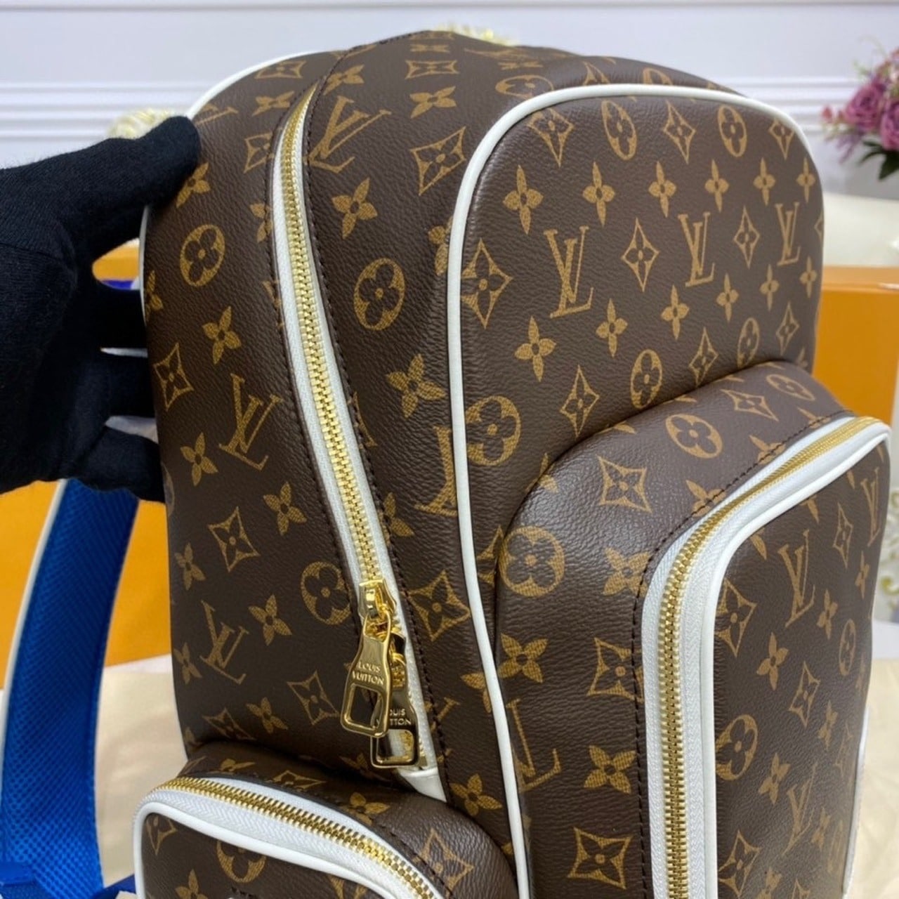 1:1 Replica Louis Vuitton LV LV x NBA New Backpack Monogram Canvas By Virgil Abloh Unique Bag For Men M45581 - 15.7in/40cm - Image 5