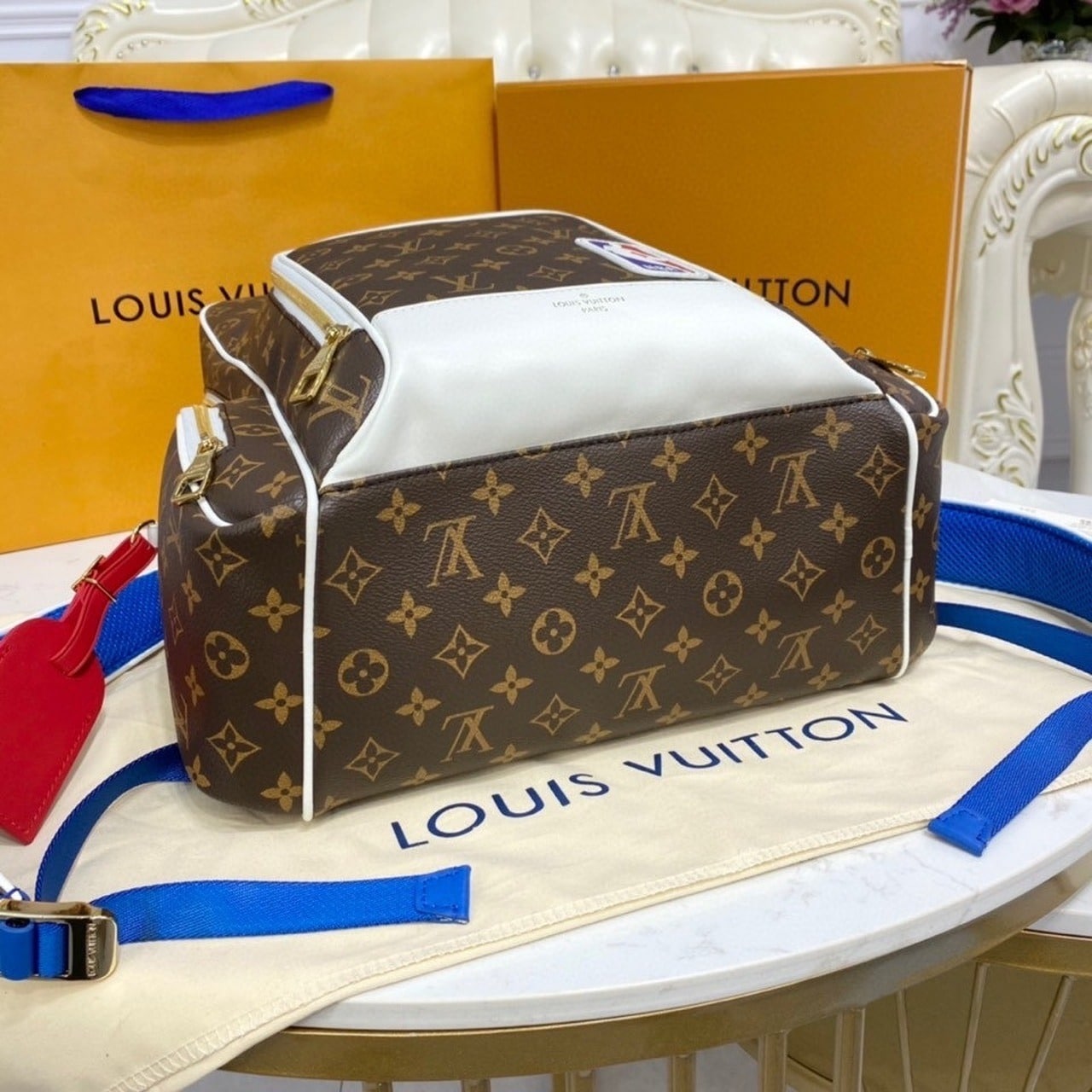 1:1 Replica Louis Vuitton LV LV x NBA New Backpack Monogram Canvas By Virgil Abloh Unique Bag For Men M45581 - 15.7in/40cm - Image 3