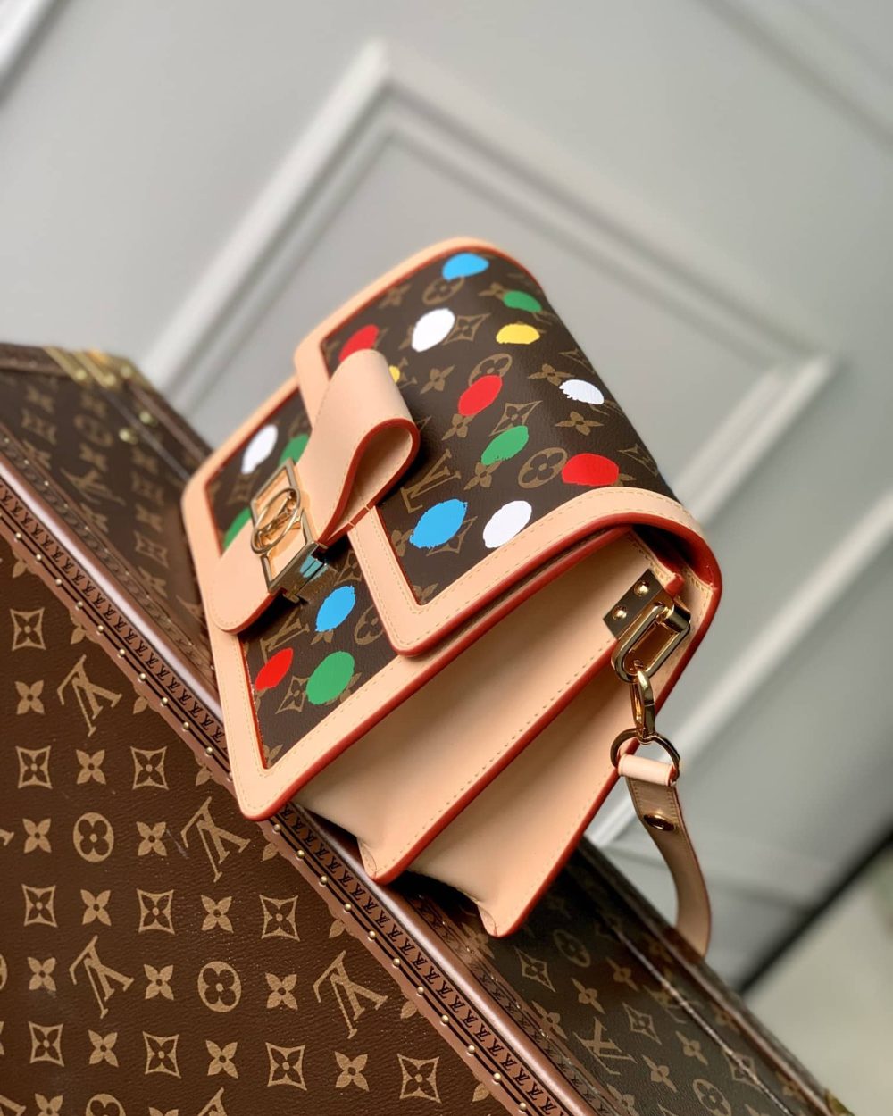 1:1 Replica Louis Vuitton LV LV x YK Dauphine MM Unique Bag For Women M46432 - 9.8in/ 25cm