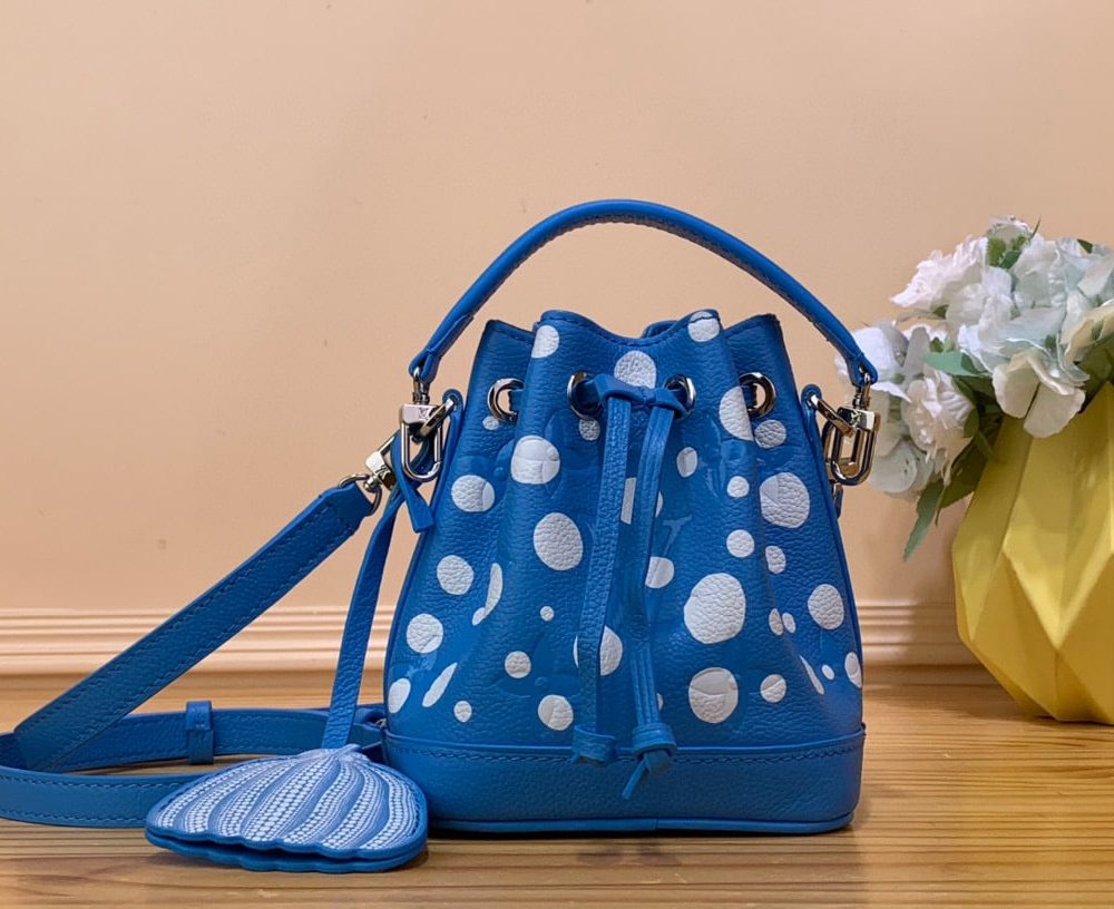 1:1 Replica Louis Vuitton LV LV x YK Nano Noé Blue Gorgeous Bag For Women M81985 - 6.3in/ 16cm