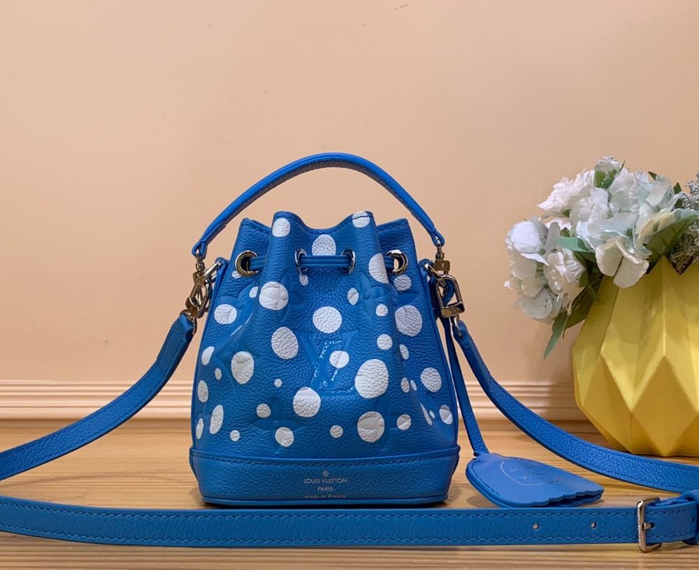 1:1 Replica Louis Vuitton LV LV x YK Nano Noé Blue Gorgeous Bag For Women M81985 - 6.3in/ 16cm