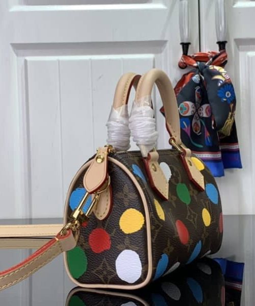 1:1 Replica Louis Vuitton LV LV x YK Nano Speedy Brown Vibrant Bag For Women M81979 - 16cm/ 6.3in