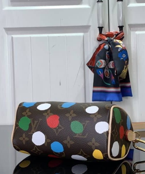 1:1 Replica Louis Vuitton LV LV x YK Nano Speedy Brown Vibrant Bag For Women M81979 - 16cm/ 6.3in