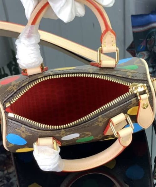 1:1 Replica Louis Vuitton LV LV x YK Nano Speedy Brown Vibrant Bag For Women M81979 - 16cm/ 6.3in