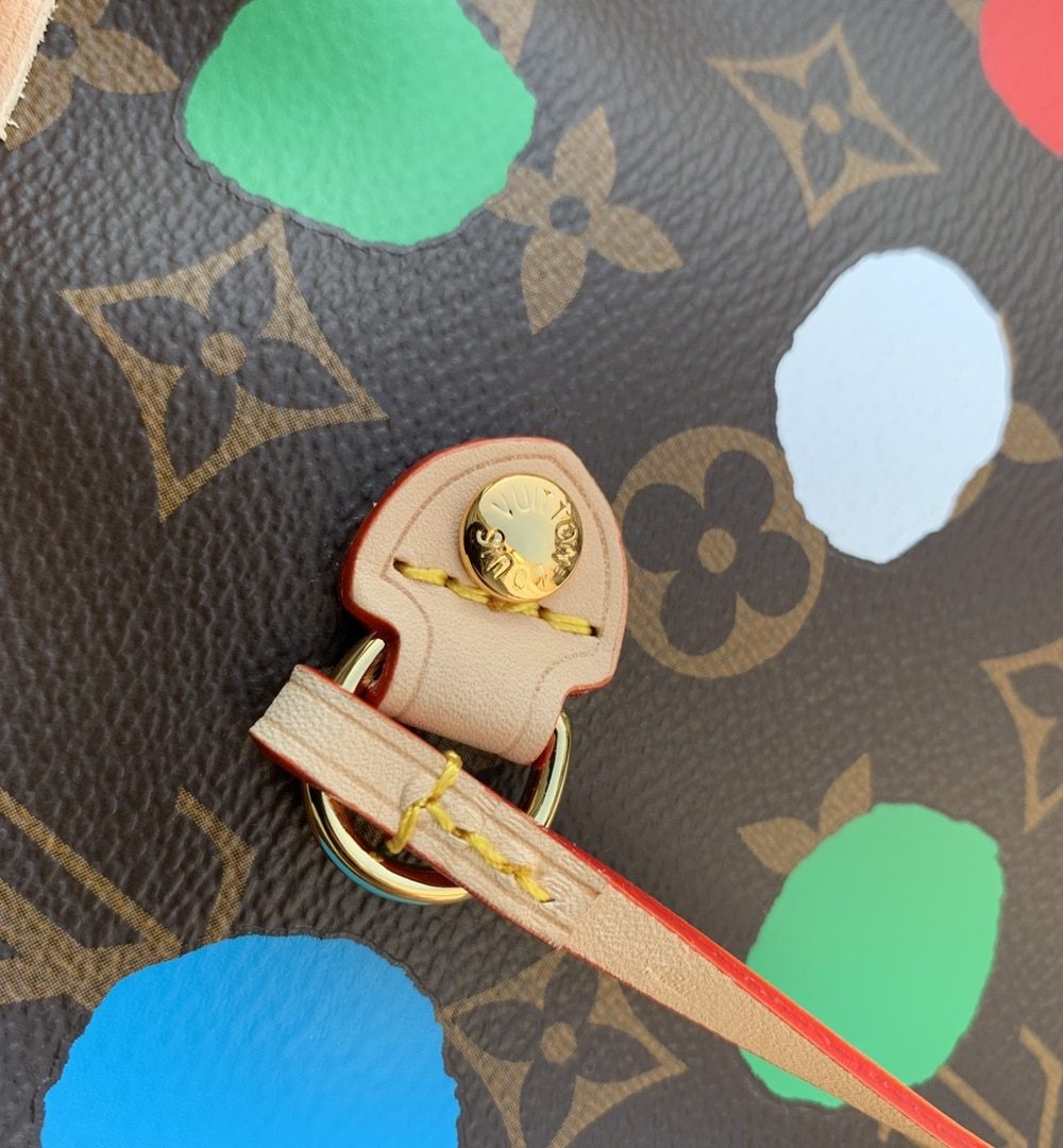 1:1 Replica Louis Vuitton LV LV x YK Neverfull MM Brown Vibrant Bag For Women M46381 - 31cm/ 12.2 in