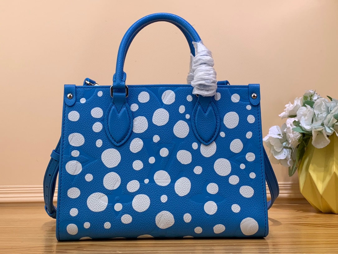 1:1 Replica Louis Vuitton LV LV x YK OnTheGo PM Blue Vibrant Bag For Women M46424 - 9.8in/ 25cm - Image 4