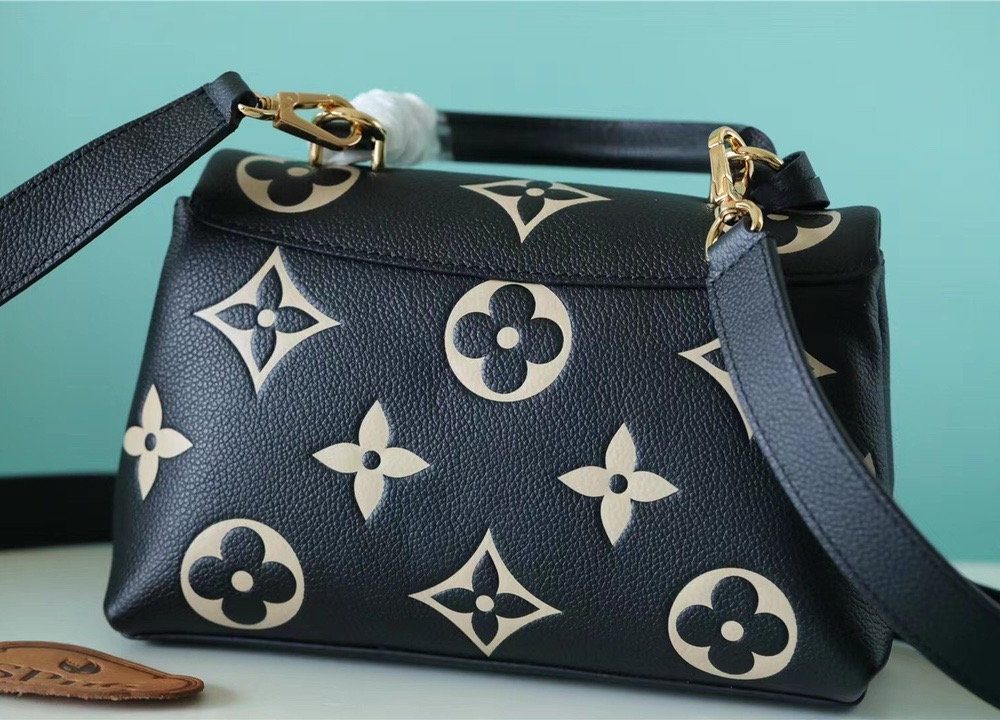 1:1 Replica Louis Vuitton LV Madeleine BB Monogram Empreinte Black Luxury Bag For Women M45978 - 9.4in/24cm