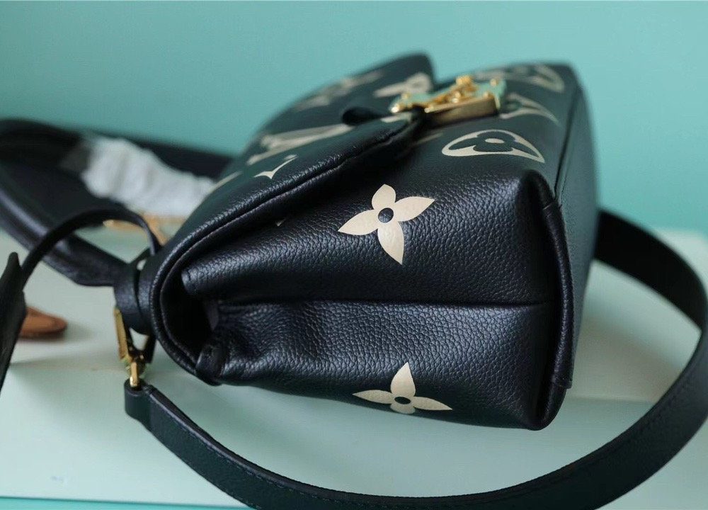 1:1 Replica Louis Vuitton LV Madeleine BB Monogram Empreinte Black Luxury Bag For Women M45978 - 9.4in/24cm