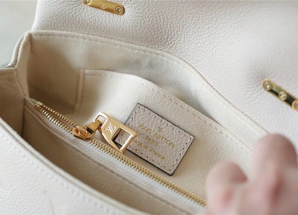 1:1 Replica Louis Vuitton LV Madeleine BB Monogram Empreinte Creme Beige Luxury Bag For Women M46008 - 9.4in/24cm