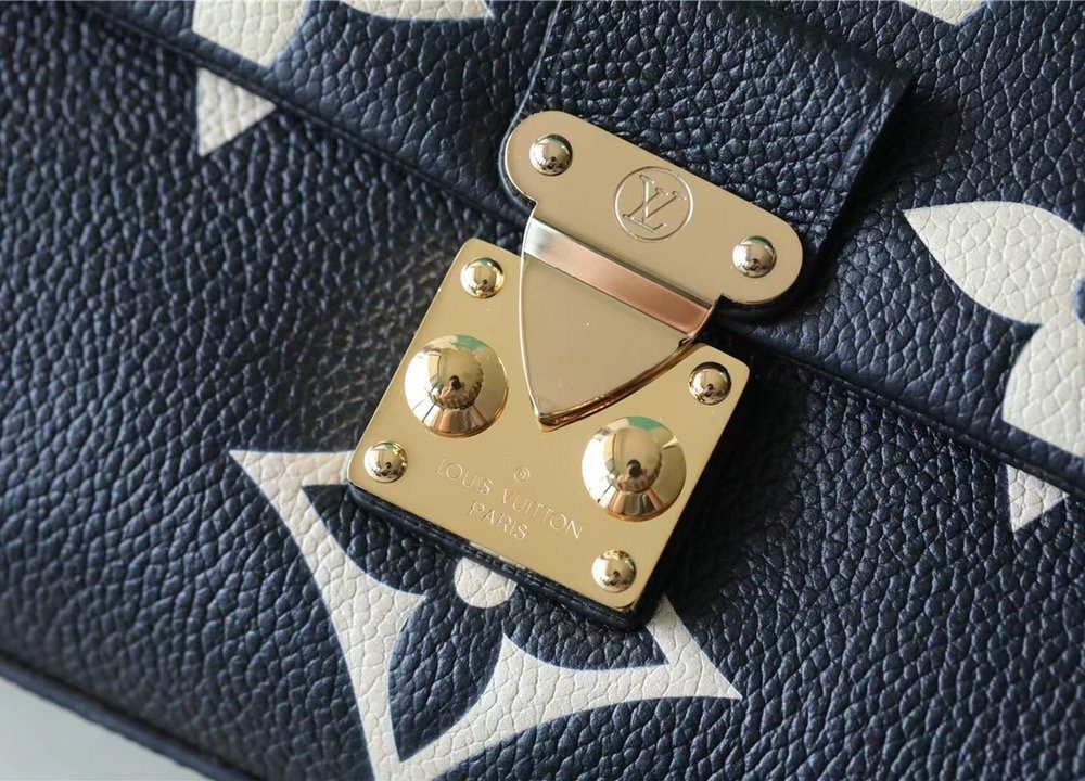 1:1 Replica Louis Vuitton LV Madeleine MM Monogram Empreinte Black / Beige Luxury Bag For Women - 11.8in/30cm