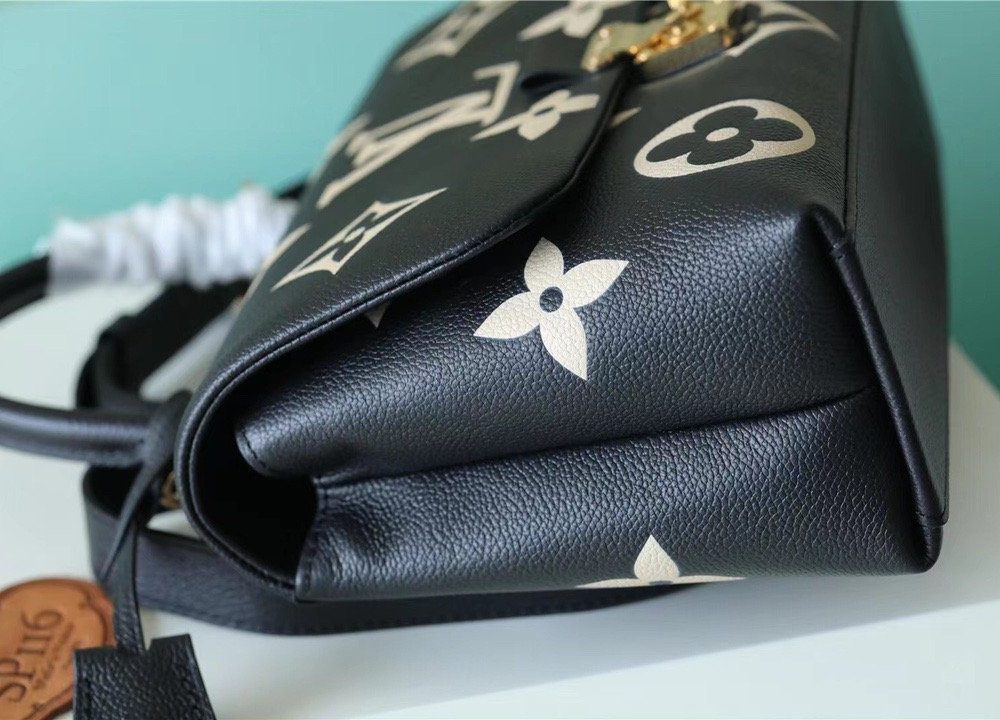 1:1 Replica Louis Vuitton LV Madeleine MM Monogram Empreinte Black / Beige Luxury Bag For Women - 11.8in/30cm
