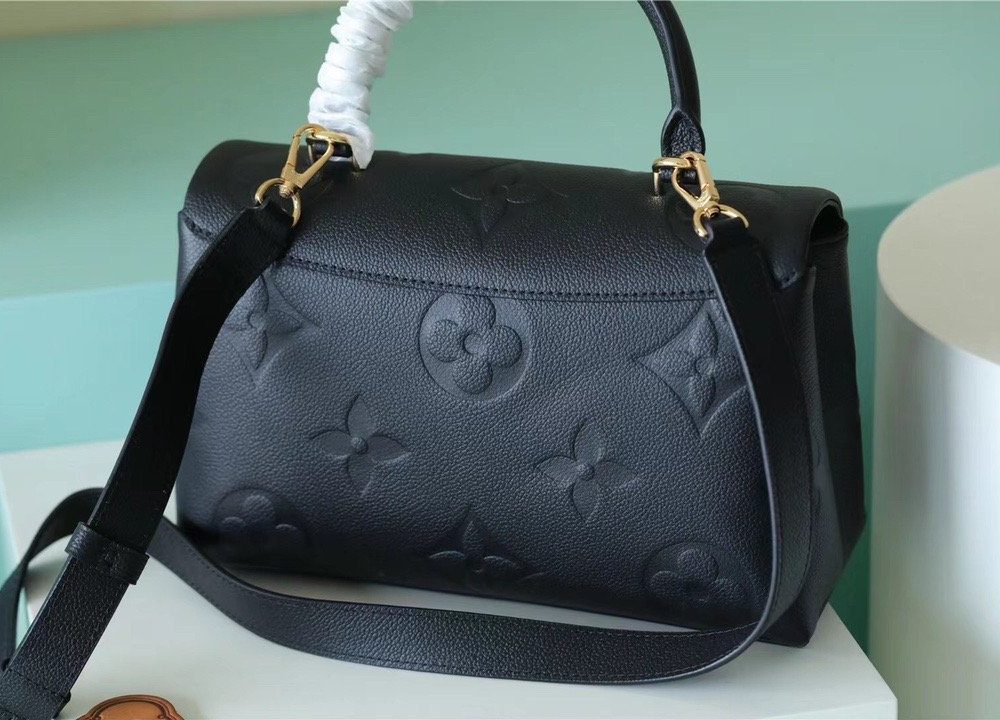 1:1 Replica Louis Vuitton LV Madeleine MM Monogram Empreinte Black Luxury Bag For Women M45976 - 11.8in/30cm