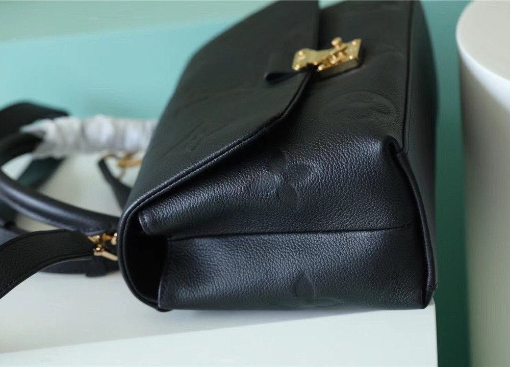 1:1 Replica Louis Vuitton LV Madeleine MM Monogram Empreinte Black Luxury Bag For Women M45976 - 11.8in/30cm