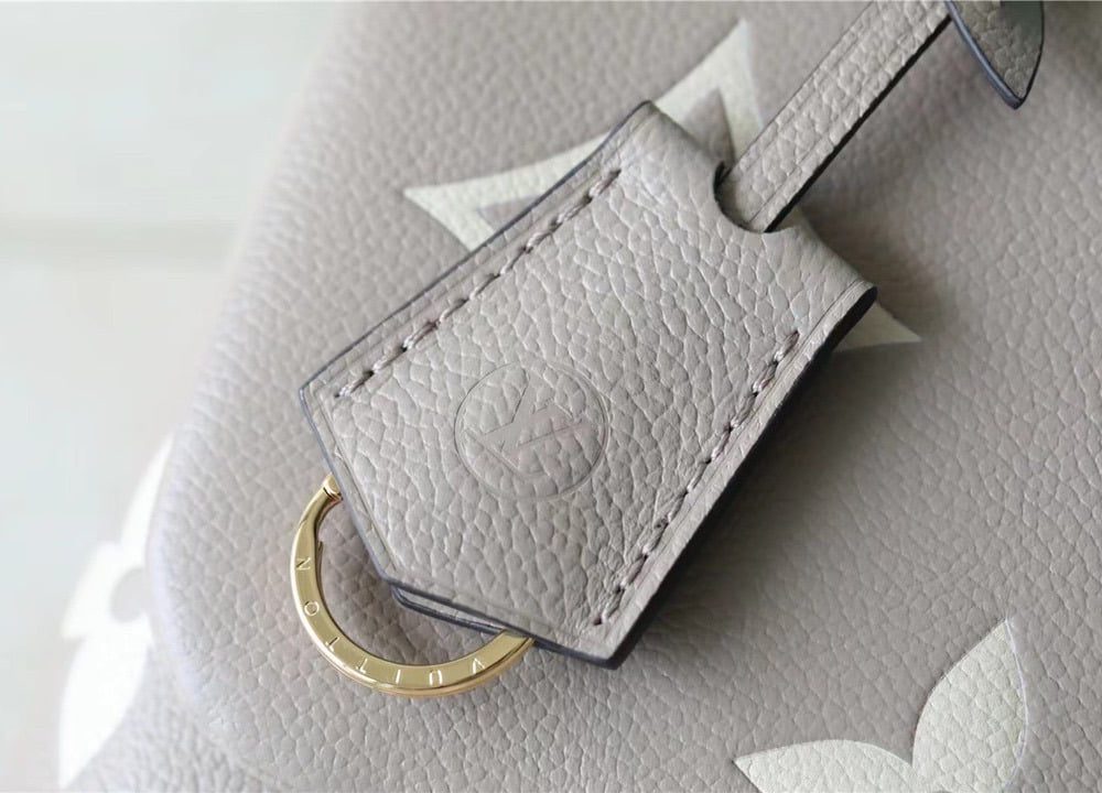 1:1 Replica Louis Vuitton LV Madeleine MM Monogram Empreinte Dove Gray/ Creme Beige Luxury Bag For Women M46041 - 11.8in/30cm