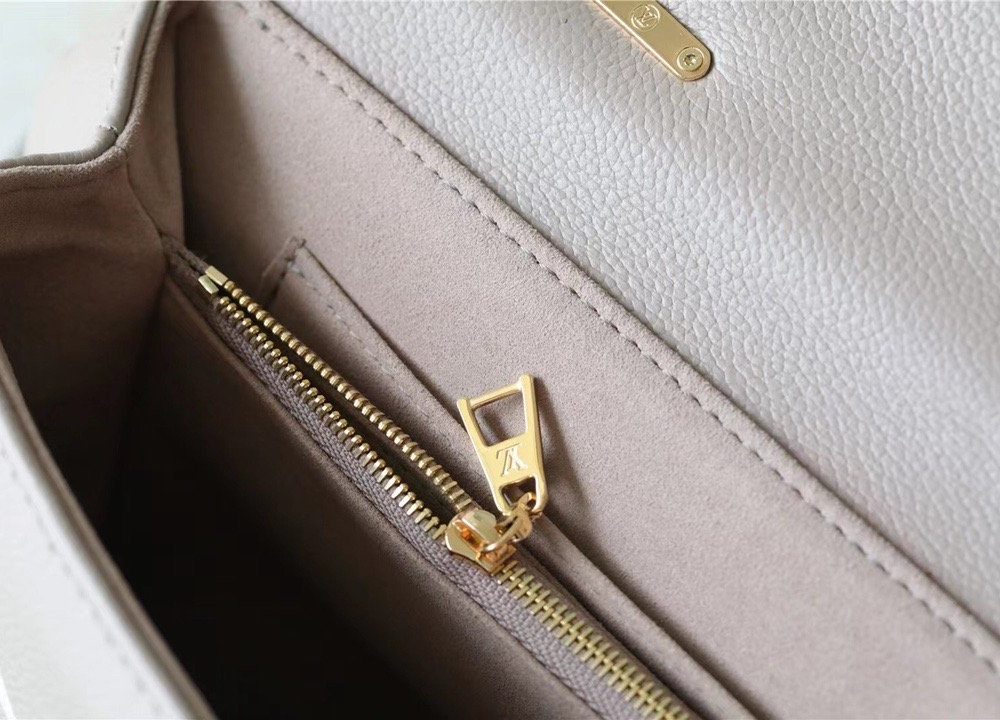 1:1 Replica Louis Vuitton LV Madeleine MM Monogram Empreinte Dove Gray/ Creme Beige Luxury Bag For Women M46041 - 11.8in/30cm