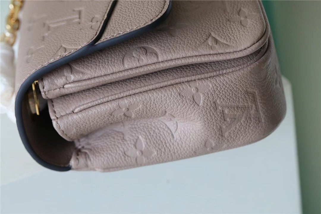 1:1 Replica Louis Vuitton LV Marceau Monogram Empreinte Dove Gray Luxury Bag For Women M46199 - 9.6in/29.5cm - Image 8