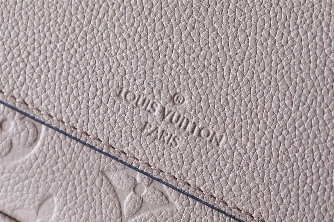 1:1 Replica Louis Vuitton LV Marceau Monogram Empreinte Dove Gray Luxury Bag For Women M46199 - 9.6in/29.5cm - Image 9