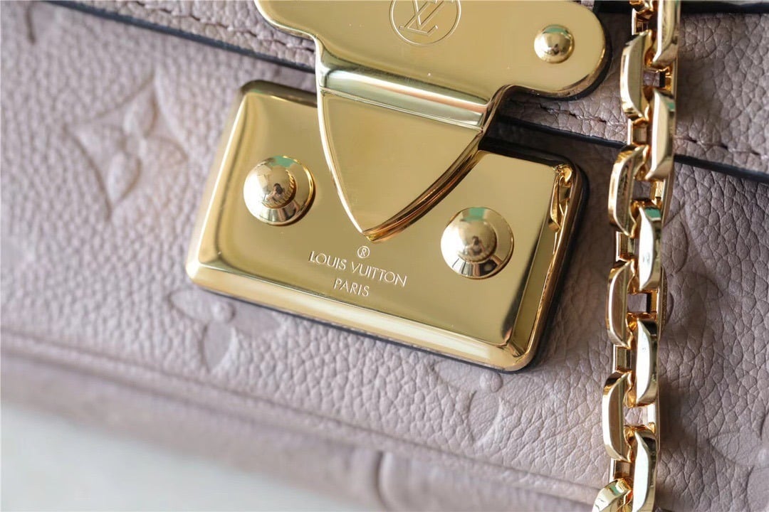 1:1 Replica Louis Vuitton LV Marceau Monogram Empreinte Dove Gray Luxury Bag For Women M46199 - 9.6in/29.5cm - Image 3
