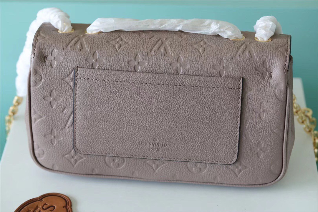 1:1 Replica Louis Vuitton LV Marceau Monogram Empreinte Dove Gray Luxury Bag For Women M46199 - 9.6in/29.5cm - Image 4