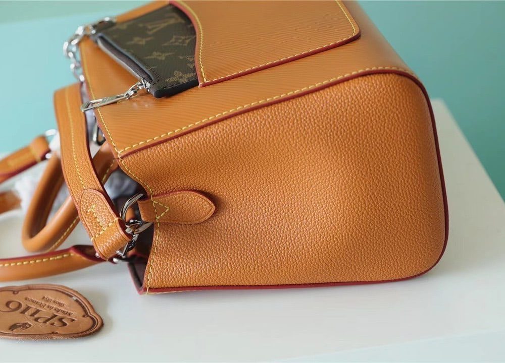 1:1 Replica Louis Vuitton LV Marelle BB Epi Leather Caramel Brown Luxury Bag For Women -  9.8in/25cm