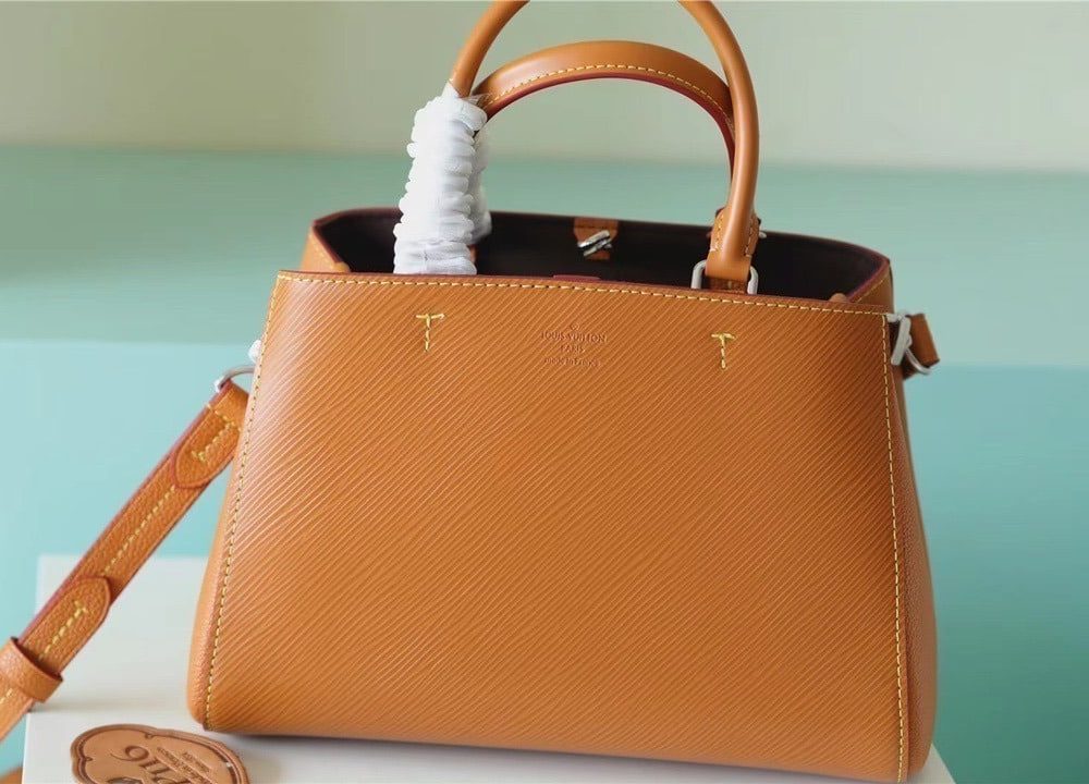 1:1 Replica Louis Vuitton LV Marelle BB Epi Leather Caramel Brown Luxury Bag For Women -  9.8in/25cm
