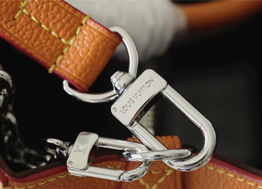 1:1 Replica Louis Vuitton LV Marelle BB Epi Leather Caramel Brown Luxury Bag For Women -  9.8in/25cm