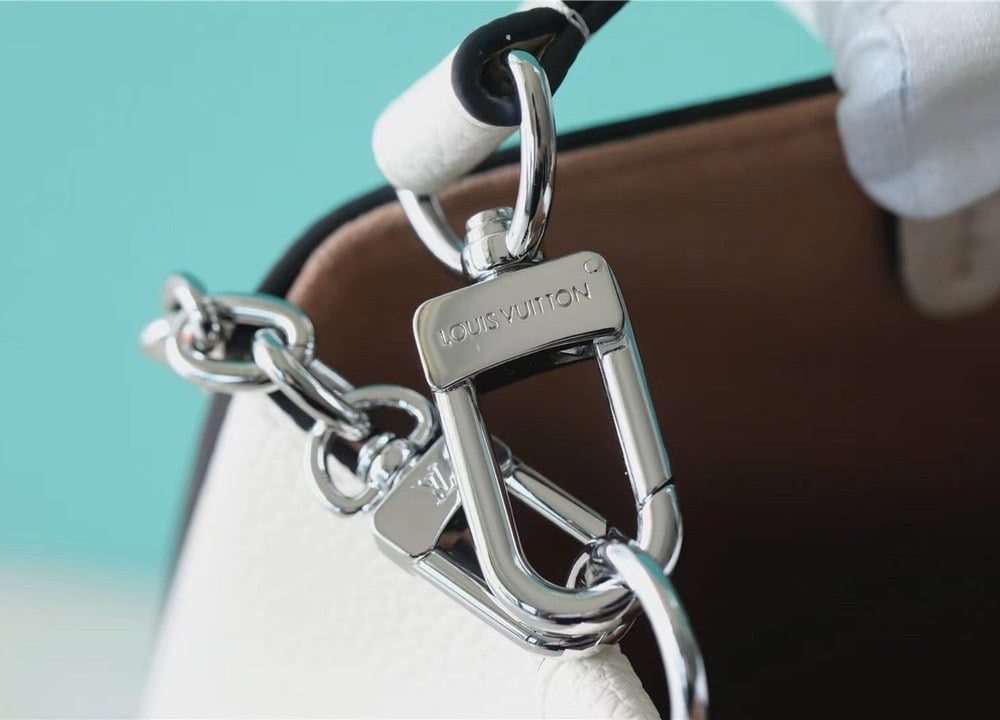 1:1 Replica Louis Vuitton LV Marelle MM Epi White Luxury Bag For Women -  11.8in/30cm