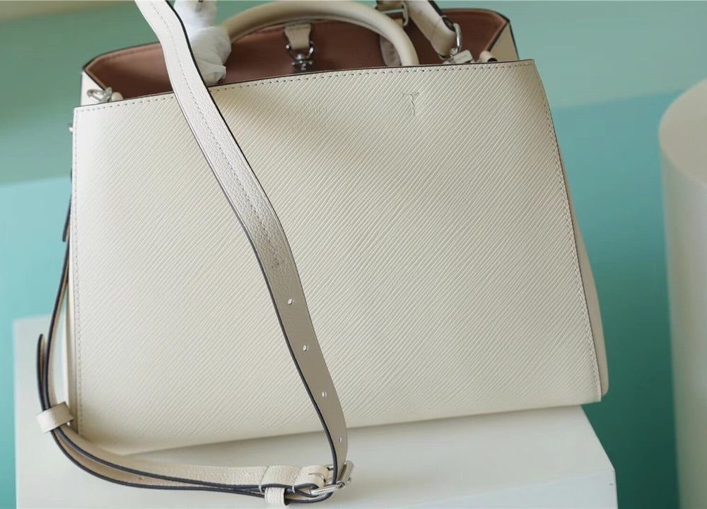 1:1 Replica Louis Vuitton LV Marelle MM Epi White Luxury Bag For Women -  11.8in/30cm