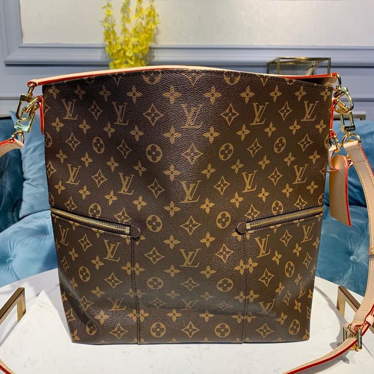1:1 Replica Louis Vuitton LV Melie Monogram Canvas Luxury Bag For Women M41544 - 16.5in/42cm - Image 4