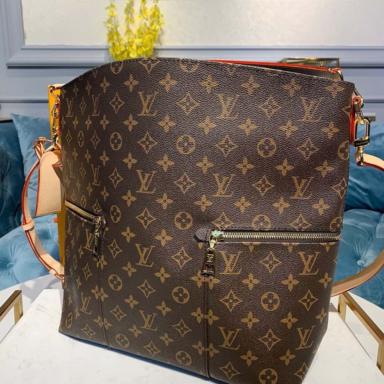 1:1 Replica Louis Vuitton LV Melie Monogram Canvas Luxury Bag For Women M41544 - 16.5in/42cm - Image 3