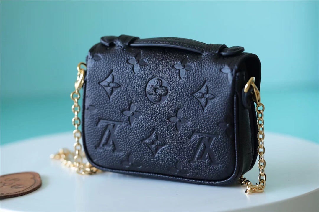 1:1 Replica Louis Vuitton LV Micro Metis Monogram Empreinte Black Luxury Bag For Women - 5.5in/14cm - Image 6