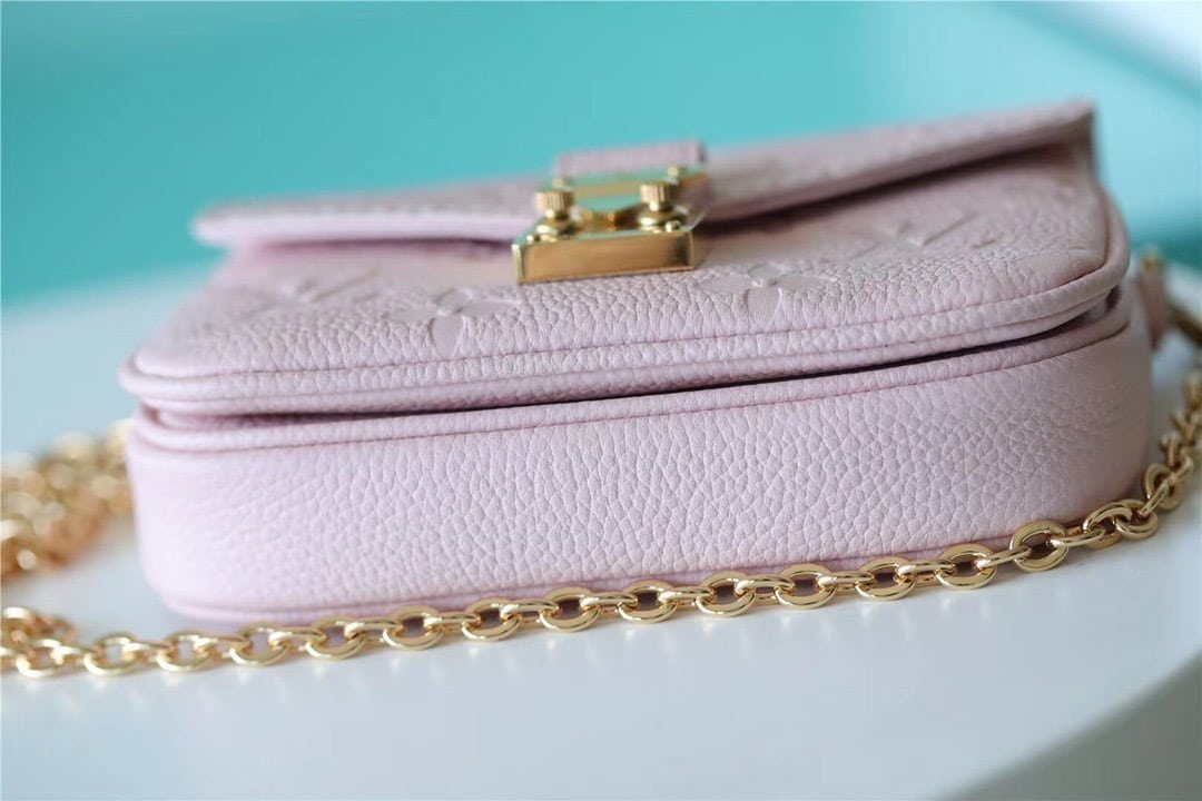 1:1 Replica Louis Vuitton LV Micro Metis Monogram Empreinte Pink Luxury Bag For Women M81389 - 5.5in/14cm - Image 4
