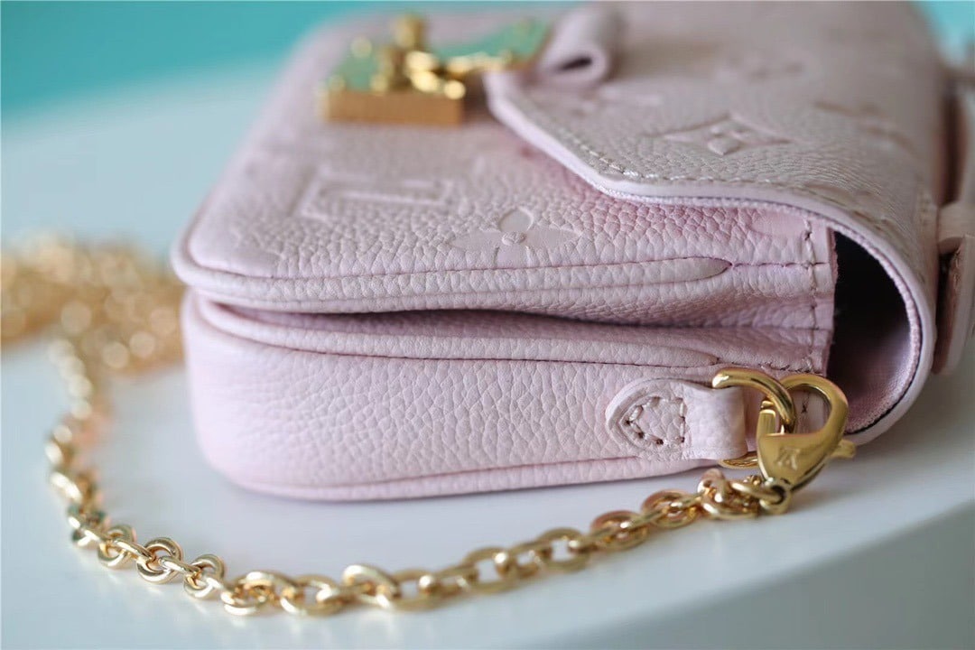 1:1 Replica Louis Vuitton LV Micro Metis Monogram Empreinte Pink Luxury Bag For Women M81389 - 5.5in/14cm - Image 8