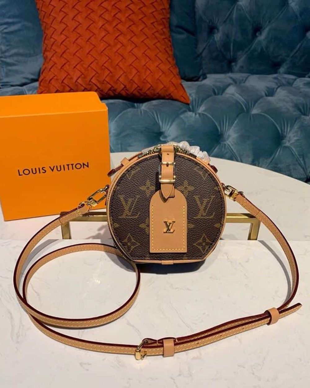 1:1 Replica Louis Vuitton LV Mini Boite Chapeau Monogram Canvas Luxury Bag For Women M44699 - 5.1in/13cm