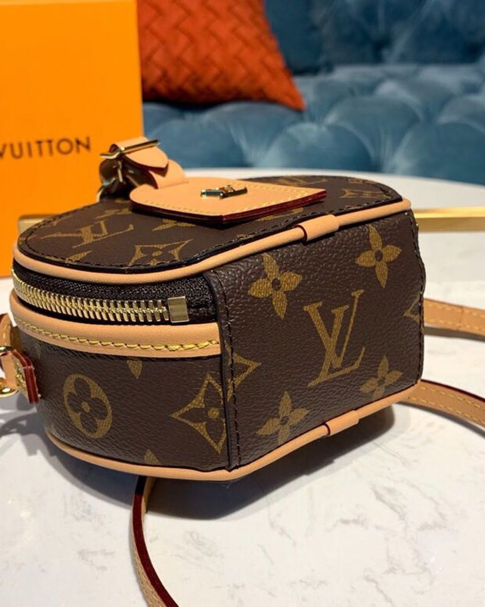 1:1 Replica Louis Vuitton LV Mini Boite Chapeau Monogram Canvas Luxury Bag For Women M44699 - 5.1in/13cm
