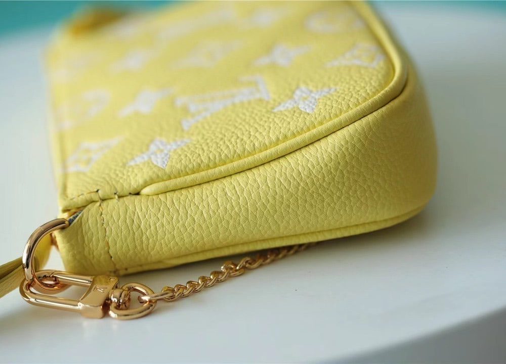 1:1 Replica Louis Vuitton LV Mini Pochette Accessoires Monogram Empreinte Leather Luxury Bag For Women M46129 - 15.5cm/6.1in