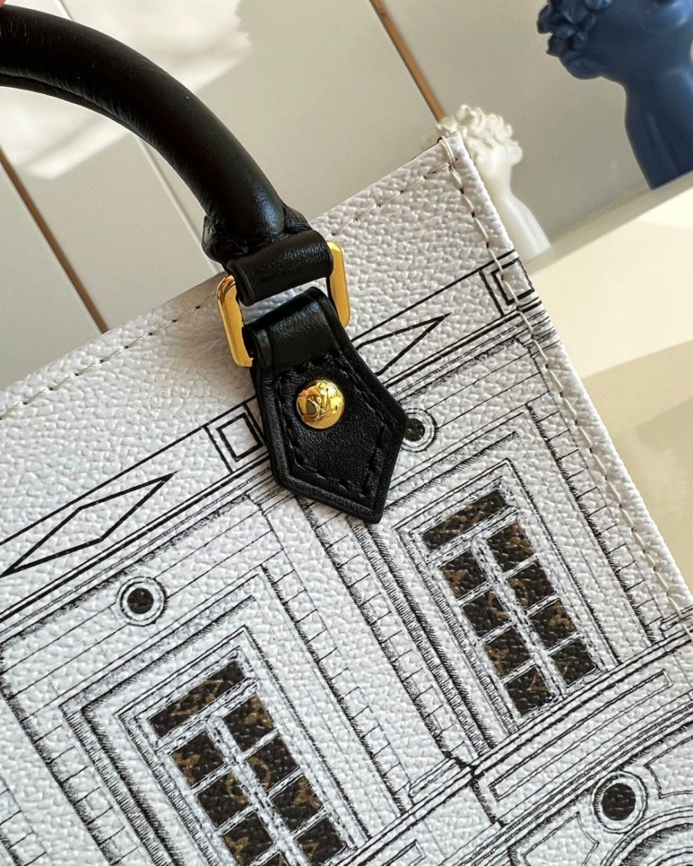 1:1 Replica Louis Vuitton LV MM Tote Bag White Luxury Bag For Women - 6.7in/17cm